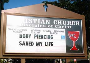 Body piercing saved my life